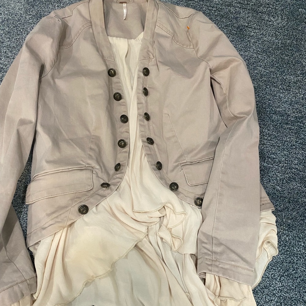Free people ruffle romance jacket